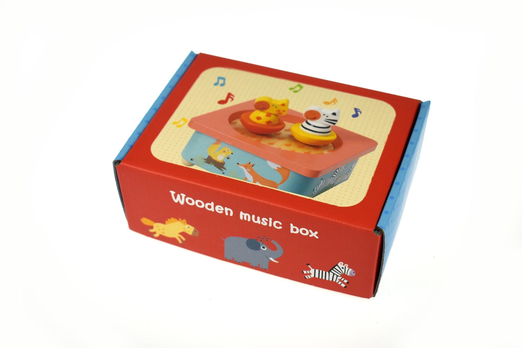 WOODEN FARM MUSIC BOX WITH METAL FRAME - John Cootes
