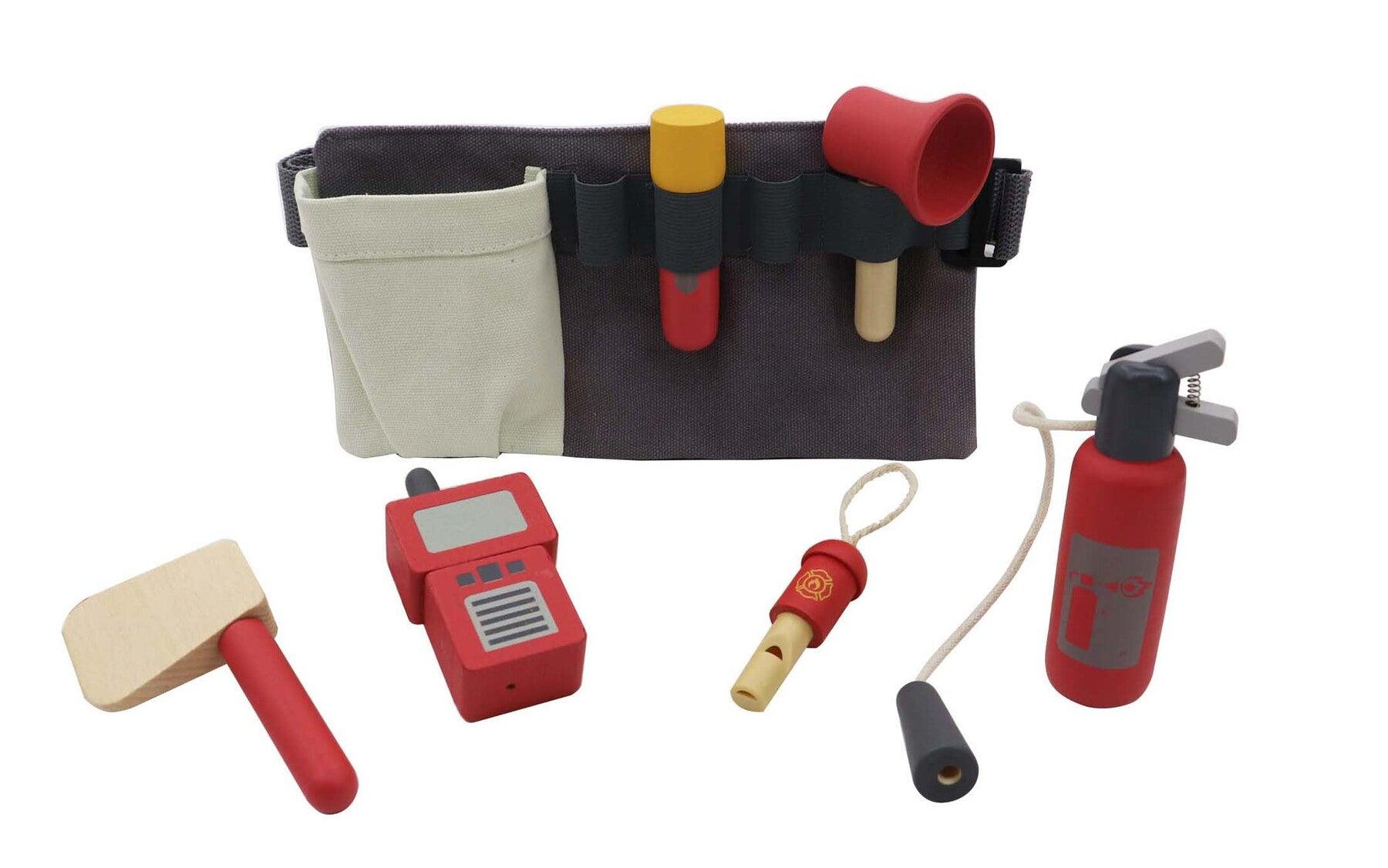 WOODEN FIRE FIGHTER BELT PLAYSET - John Cootes