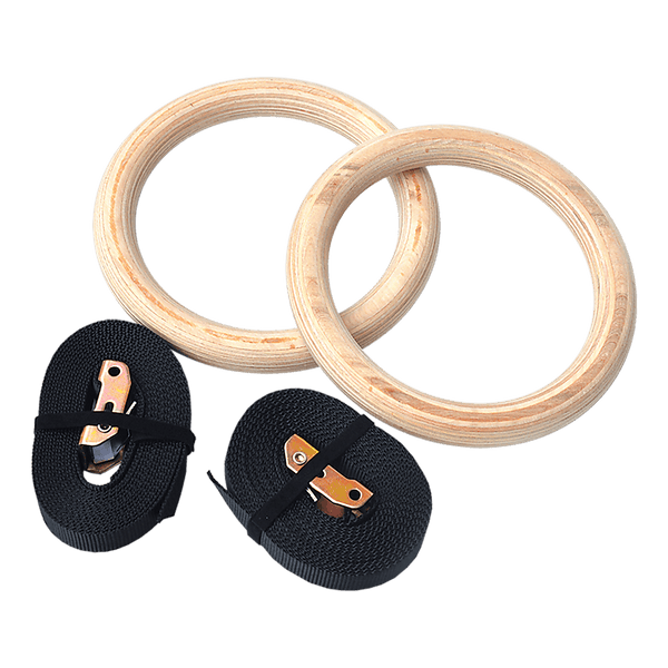 Wooden Gymnastic Rings Olympic Gym Strength Training - John Cootes