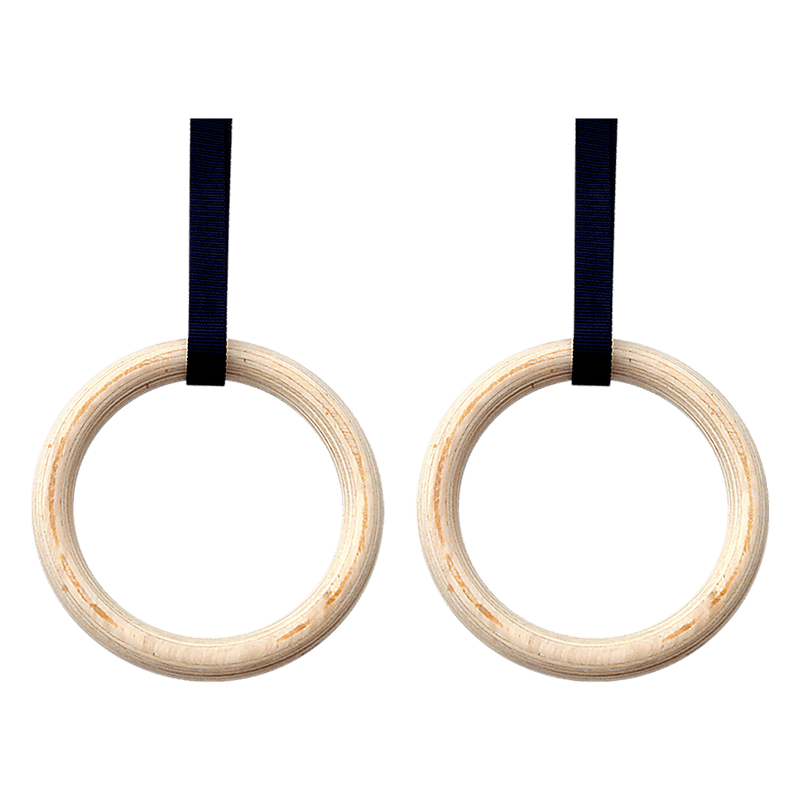 Wooden Gymnastic Rings Olympic Gym Strength Training - John Cootes