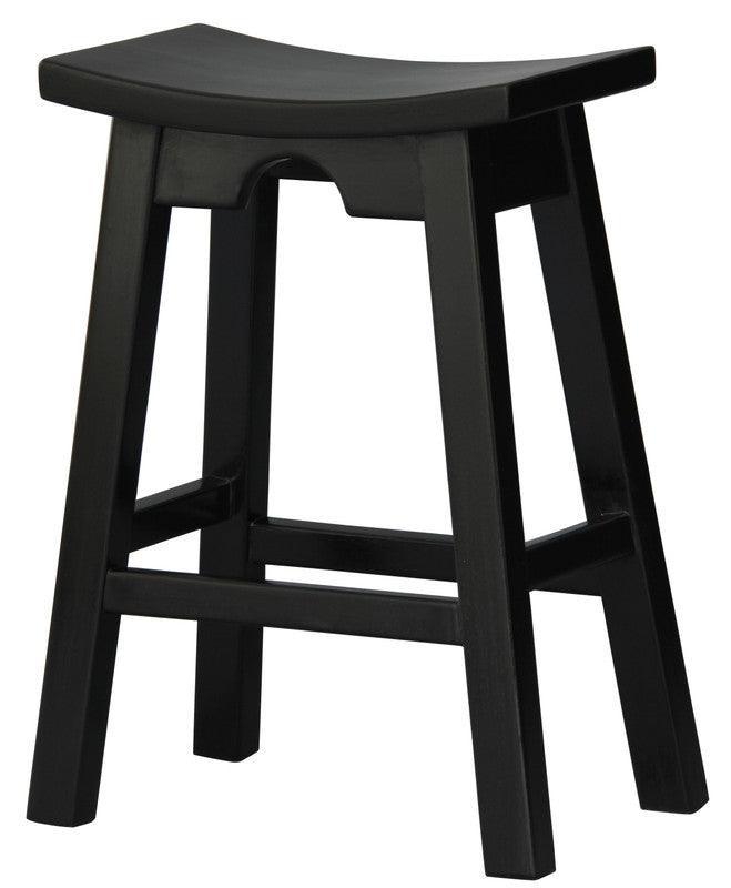 Wooden Kitchen Bench Stool 64cm (Black) - John Cootes