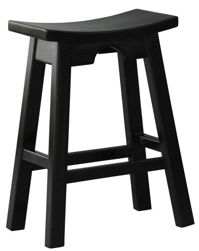 Wooden Kitchen Bench Stool 64cm (Black) - John Cootes