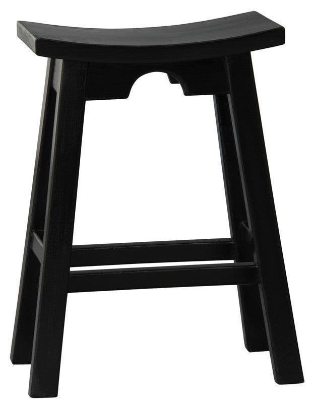 Wooden Kitchen Bench Stool 64cm (Black) - John Cootes