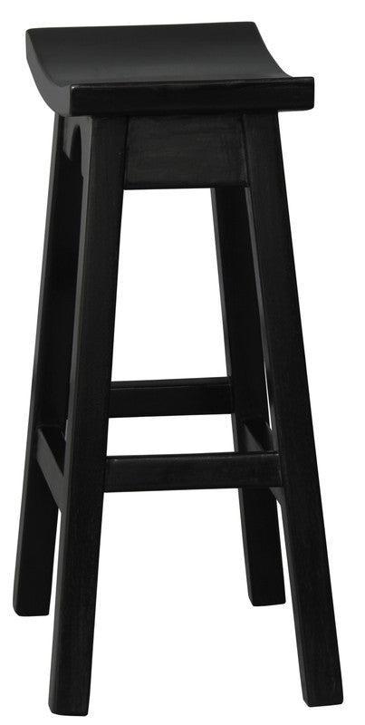 Wooden Kitchen Bench Stool 64cm (Black) - John Cootes