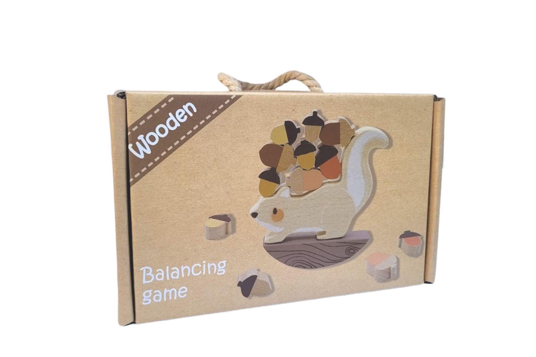 WOODEN SQUIRREL BALANCING GAME - John Cootes