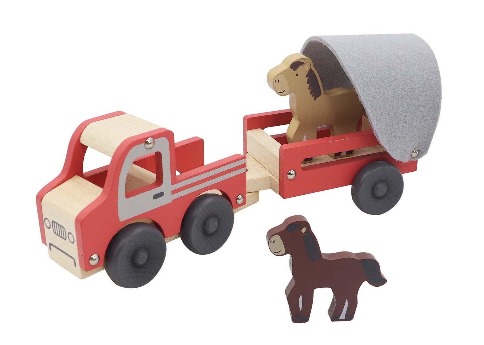 WOODEN TRUCK WITH HORSE FLOAT - John Cootes