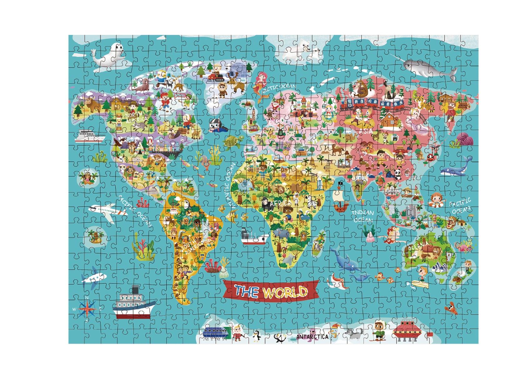 WORLD MAP JIGSAW PUZZLE 500 PCS - John Cootes