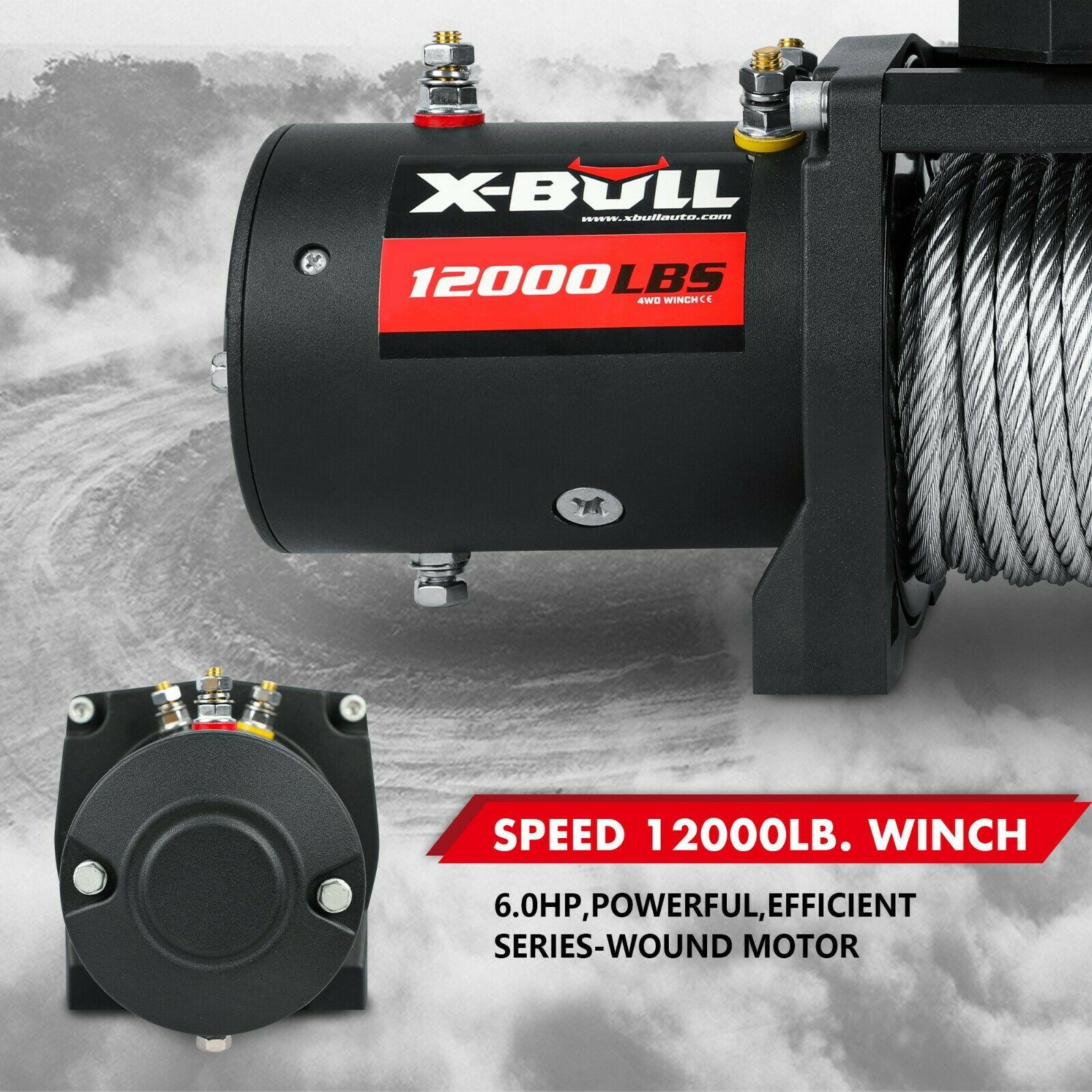 X-BULL Electric Winch 12000LBS/5454KGS Steel Cable 12V Wireless Remote Offroad - John Cootes