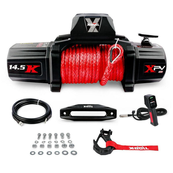 X-BULL Electric Winch 12V Synthetic Rope Wireless 14500LB Remote 4X4 4WD Boat - John Cootes