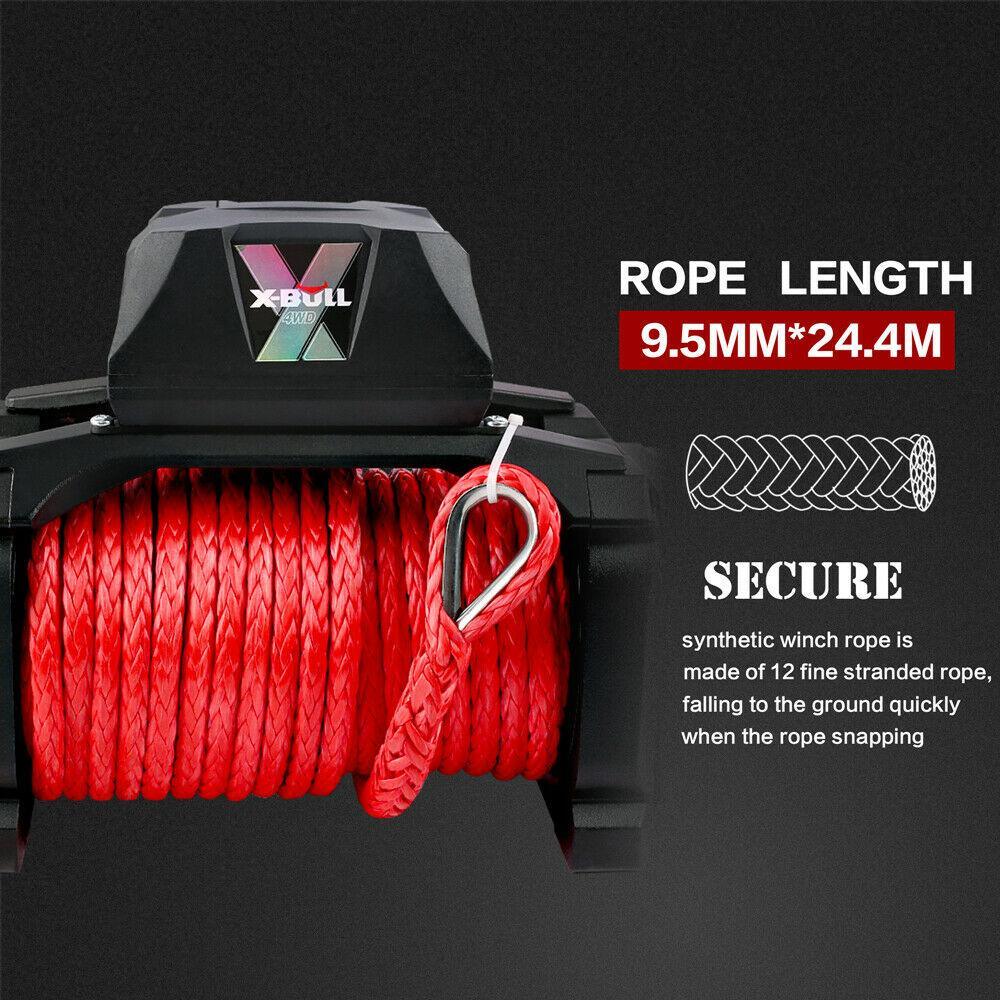 X-BULL Electric Winch 12V Synthetic Rope Wireless 14500LB Remote 4X4 4WD Boat - John Cootes