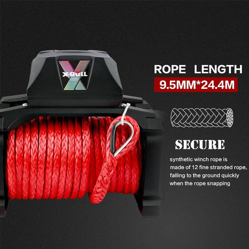 X-BULL Electric Winch 12V Synthetic Rope Wireless 14500LB Remote 4X4 4WD Boat - John Cootes