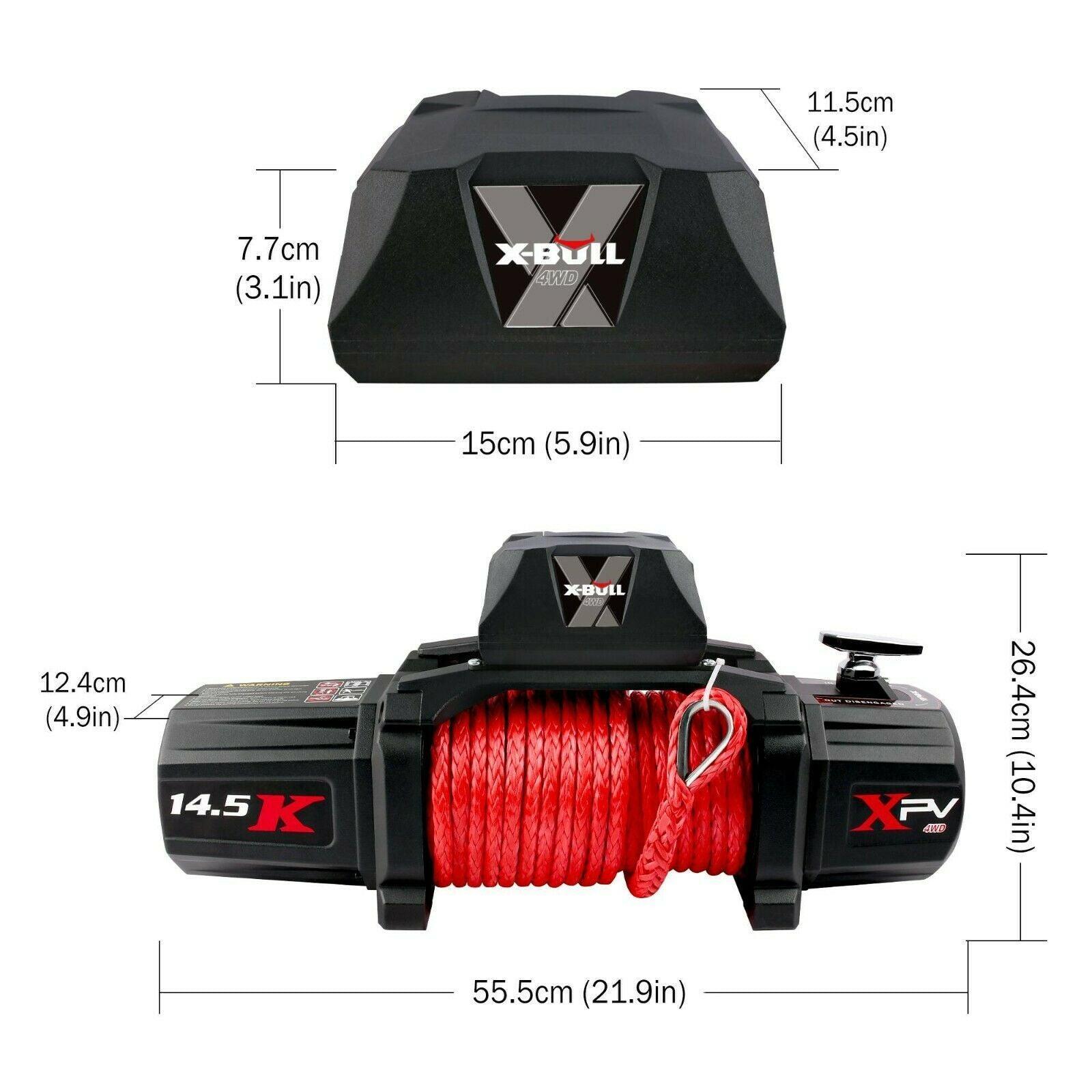 X-BULL Electric Winch 12V Synthetic Rope Wireless 14500LB Remote 4X4 4WD Boat - John Cootes