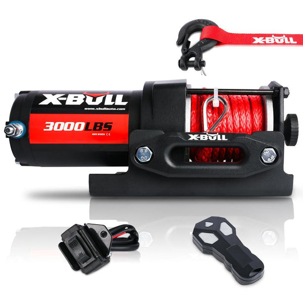 X-BULL Electric Winch 12V Wireless 3000lbs/1360kg Synthetic Rope BOAT ATV 4WD - John Cootes