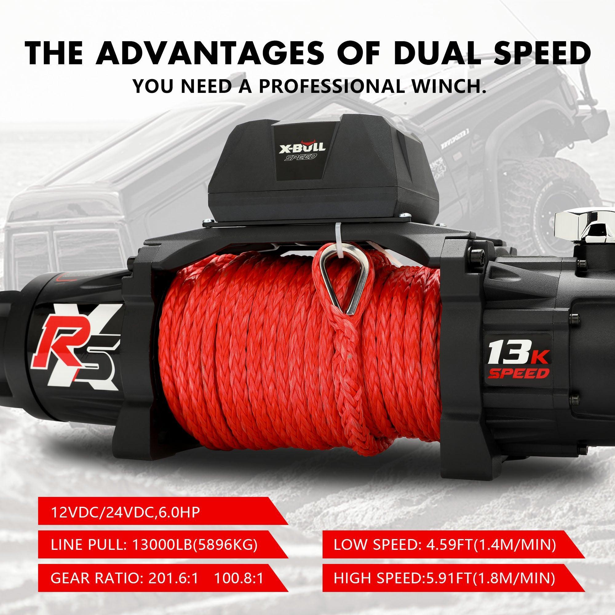 X-BULL Electric Winch 13000LBS 12V Synthetic Rope 28M Wireless Offroad 4WD 4x4 - John Cootes