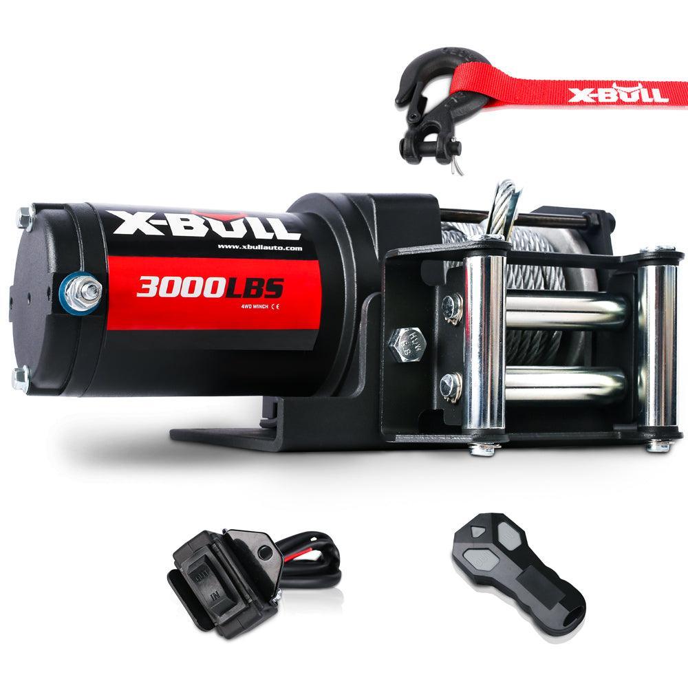 X-BULL Electric Winch 3000lbs/1360kg Wireless 12V Steel Cable ATV 4WD BOAT 4X4 - John Cootes