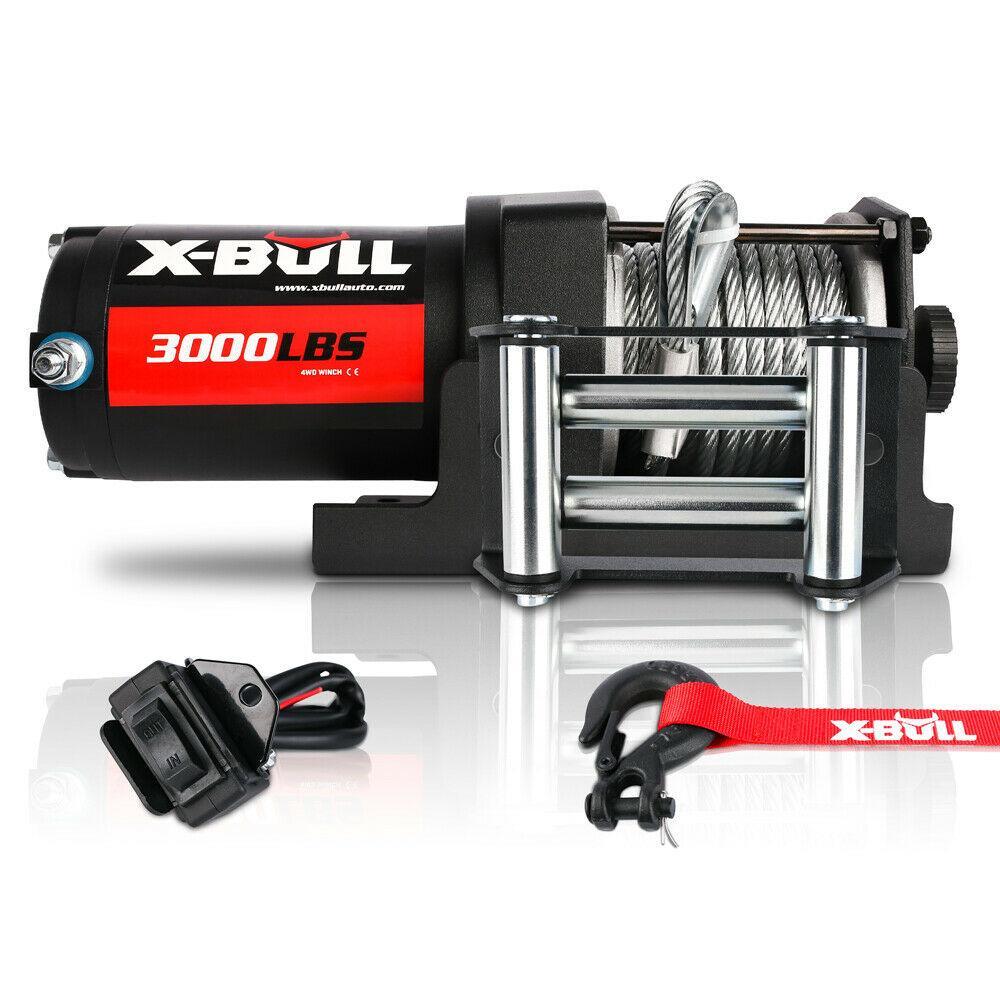 X-BULL Electric Winch 3000lbs/1360kg Wireless 12V Steel Cable ATV 4WD BOAT 4X4 - John Cootes