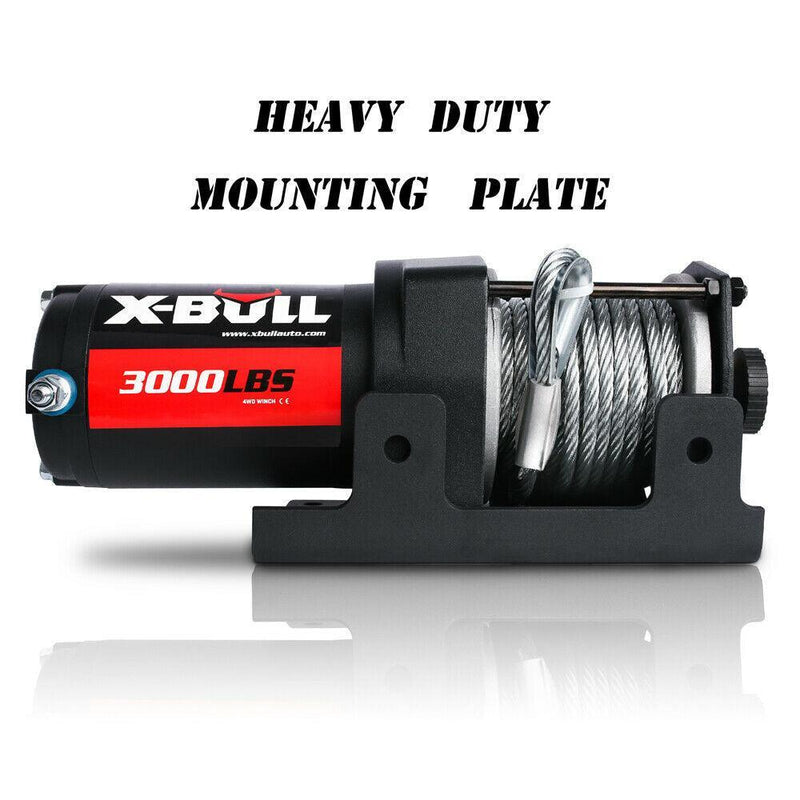 X-BULL Electric Winch 3000lbs/1360kg Wireless 12V Steel Cable ATV 4WD BOAT 4X4 - John Cootes