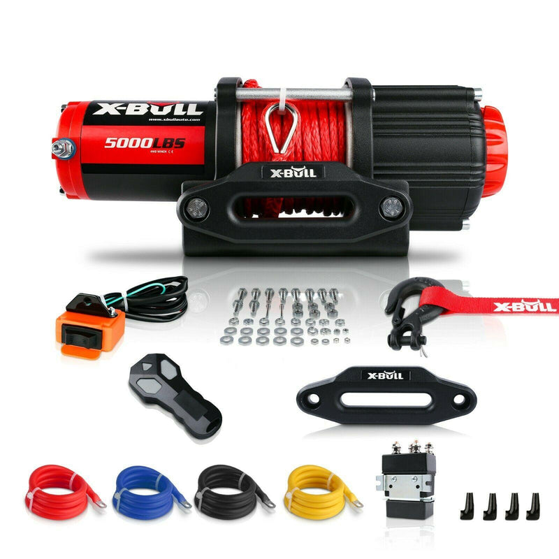 X-BULL Electric Winch 5000LBS 12V 15.2M Synthetic Rope Wireless ATV UTV 4WD Boat - John Cootes