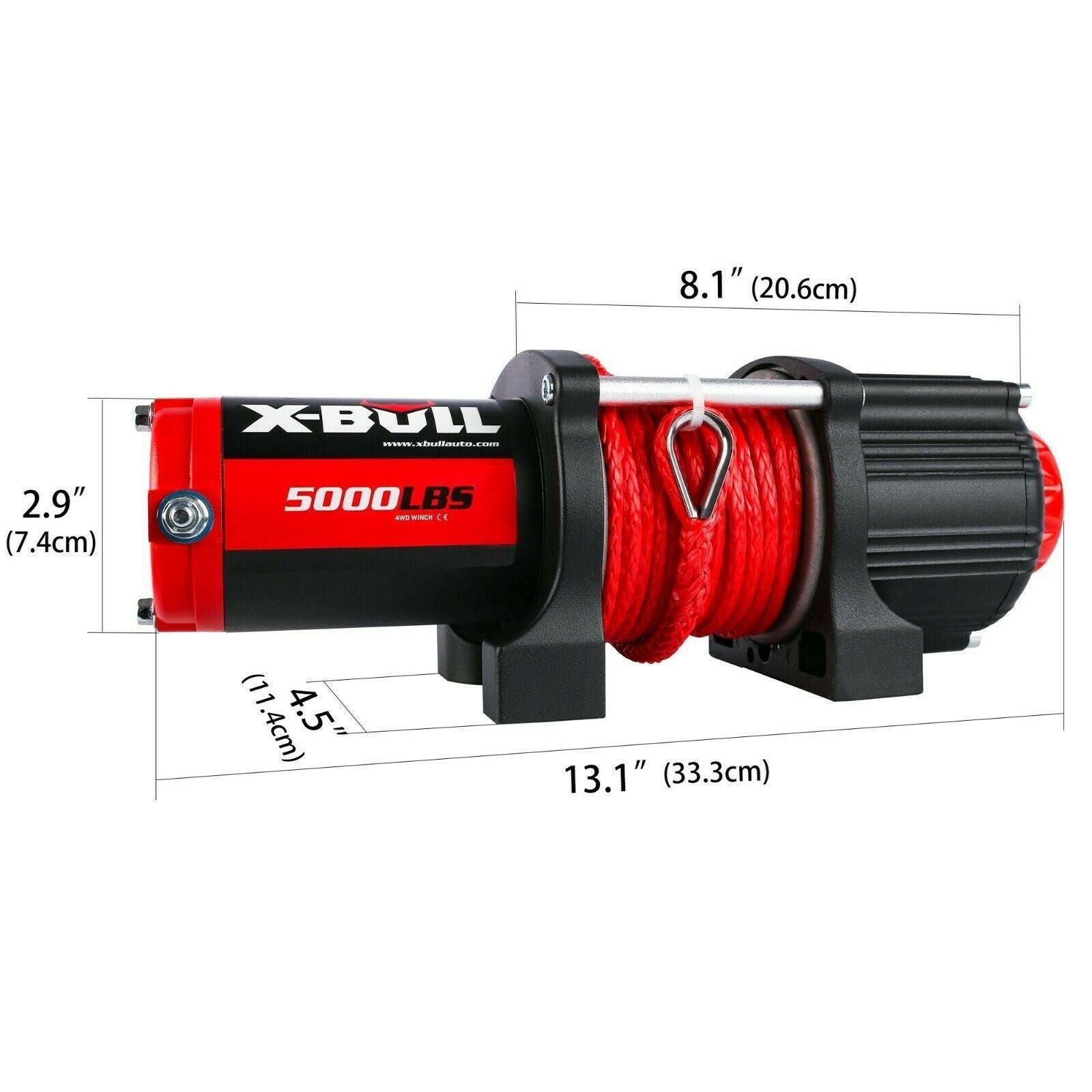 X-BULL Electric Winch 5000LBS 12V 15.2M Synthetic Rope Wireless ATV UTV 4WD Boat - John Cootes