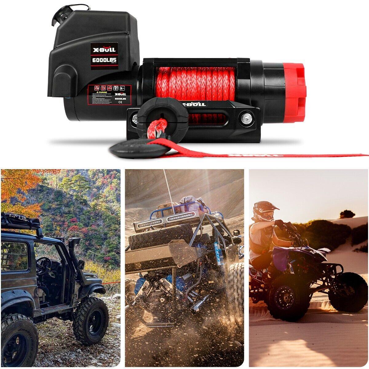 X-BULL Electric Winch 6000LBS 12V BOAT Synthetic Rope Wireless Remote 4WD ATV UTV - John Cootes