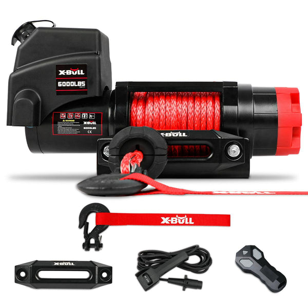 X-BULL Electric Winch 6000LBS 12V BOAT Synthetic Rope Wireless Remote 4WD ATV UTV - John Cootes