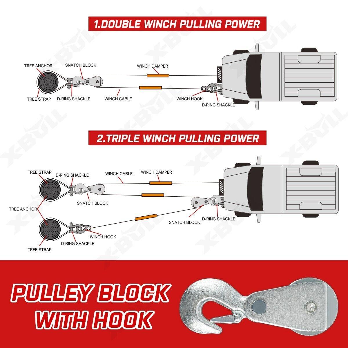 X-BULL Electric Winch 6000LBS 12V BOAT Synthetic Rope Wireless Remote 4WD ATV UTV - John Cootes