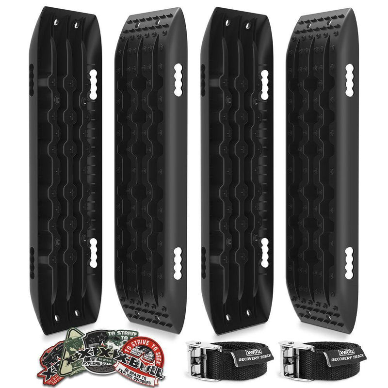 X-BULL Recovery Tracks Sand Track Mud Snow 2 pairs Gen 2.0 Accessory 4WD 4X4 - Black - John Cootes