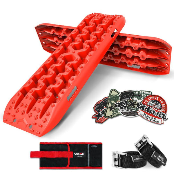 X-BULL Recovery tracks Sand tracks 2pcs 10T Sand / Snow / Mud 4WD Gen 3.0 - Red - John Cootes