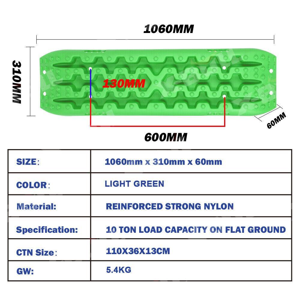 X-BULL Recovery tracks Sand tracks 2pcs Sand / Snow / Mud 10T 4WD Gen 3.0 - Green - John Cootes