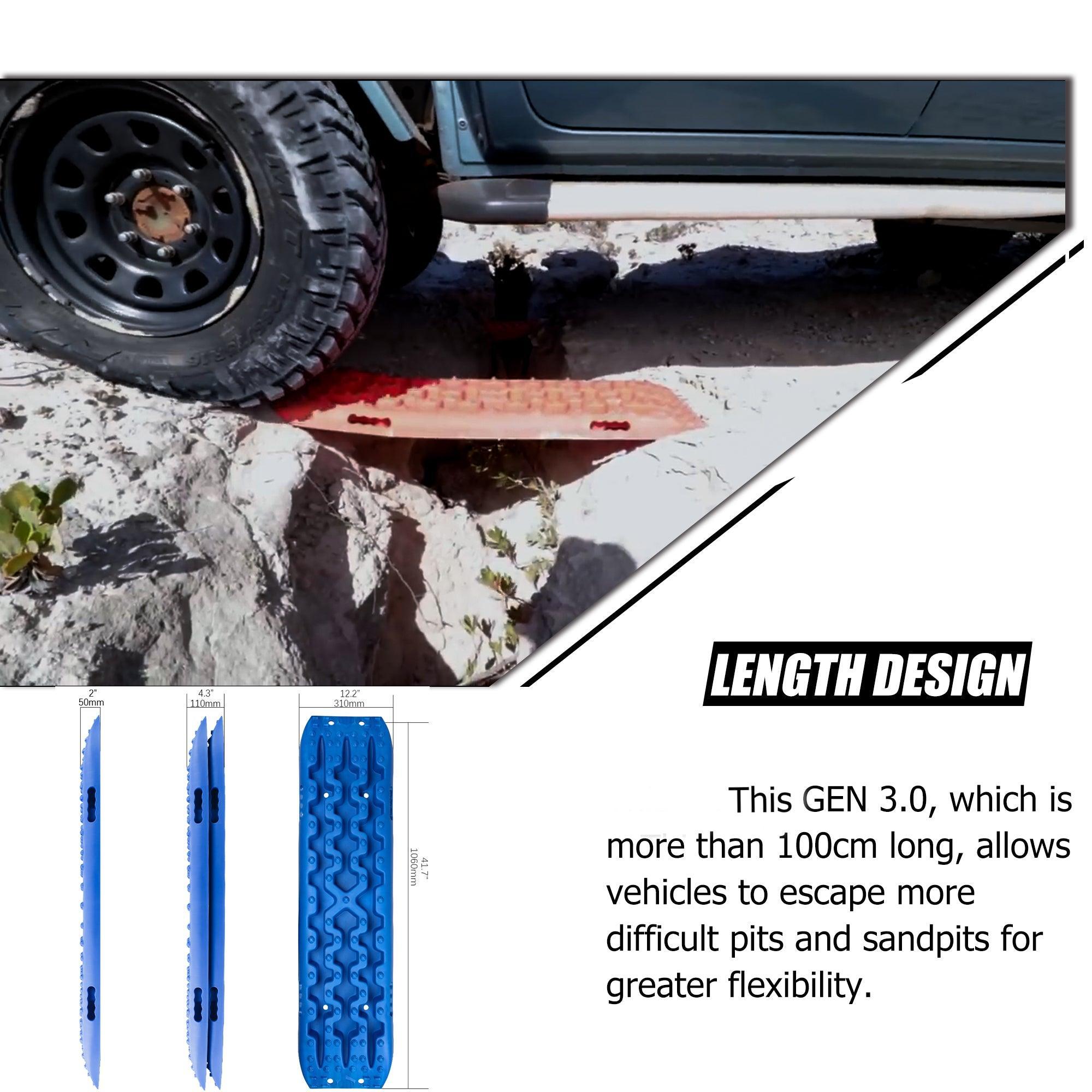 X-BULL Recovery tracks Sand tracks KIT Carry bag mounting pin Sand/Snow/Mud 10T 4WD-BLUE Gen3.0 - John Cootes