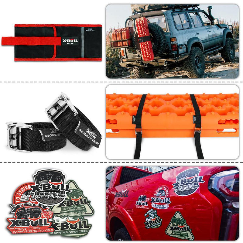 X-BULL Recovery tracks Sand tracks KIT Carry bag mounting pin Sand/Snow/Mud 10T 4WD-Orange Gen3.0 - John Cootes