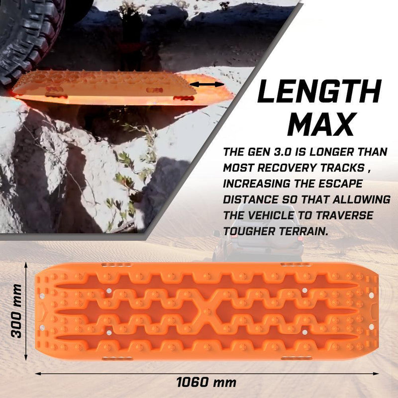 X-BULL Recovery tracks Sand tracks KIT Carry bag mounting pin Sand/Snow/Mud 10T 4WD-Orange Gen3.0 - John Cootes