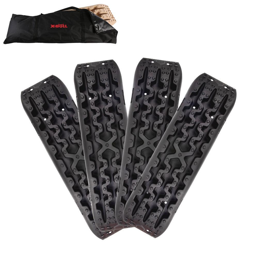 X-BULL Recovery tracks / Sand tracks / Mud tracks / Off Road 4WD 4x4 Car 2 Pairs Gen 3.0 - Black - John Cootes