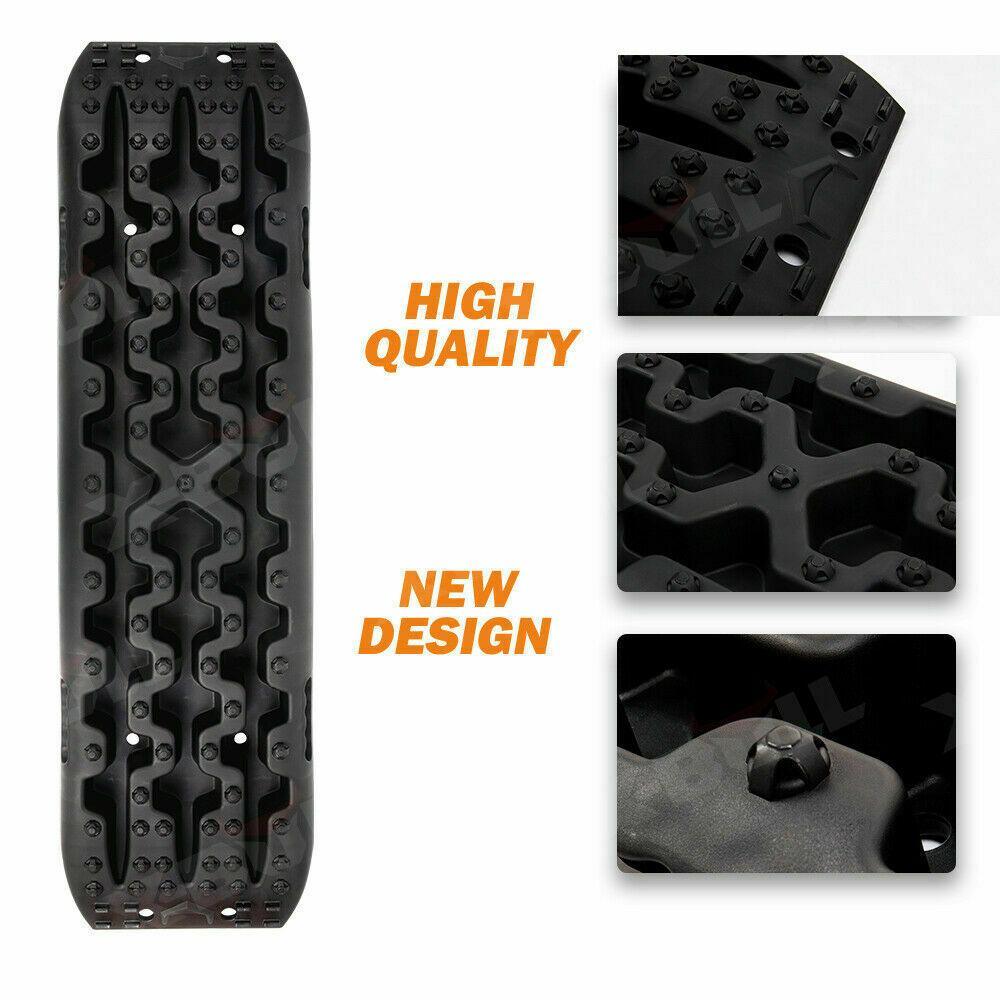 X-BULL Recovery tracks / Sand tracks / Mud tracks / Off Road 4WD 4x4 Car 2 Pairs Gen 3.0 - Black - John Cootes