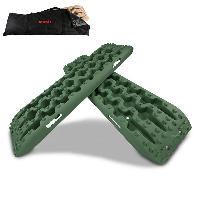 X-BULL Recovery tracks / Sand tracks / Mud tracks / Off Road 4WD 4x4 Car 2pcs Gen 3.0 - Olive - John Cootes