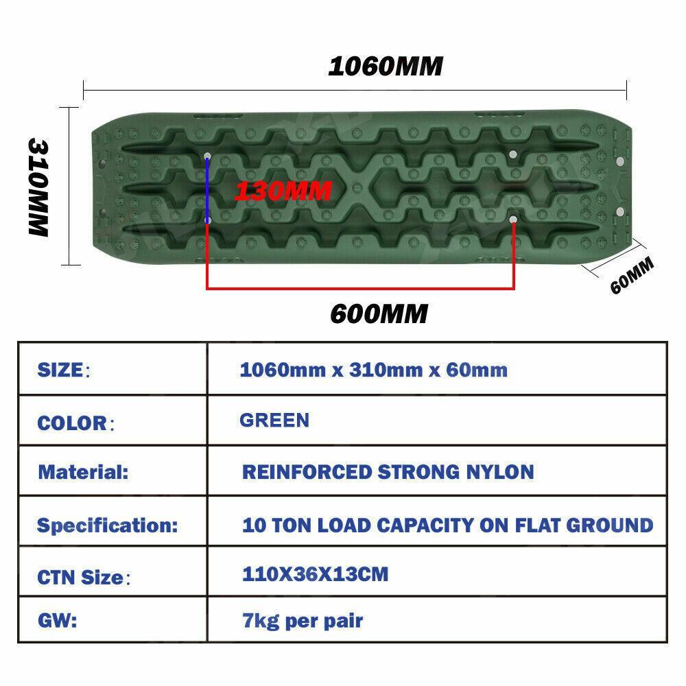 X-BULL Recovery tracks / Sand tracks / Mud tracks / Off Road 4WD 4x4 Car 2pcs Gen 3.0 - Olive - John Cootes