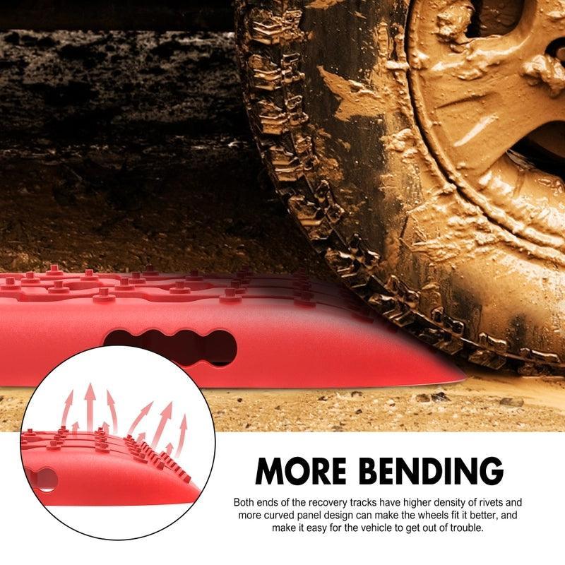 X-BULL Recovery tracks Sand Trucks Offroad With 4PCS Mounting Pins 4WD Gen 2.0- red - John Cootes