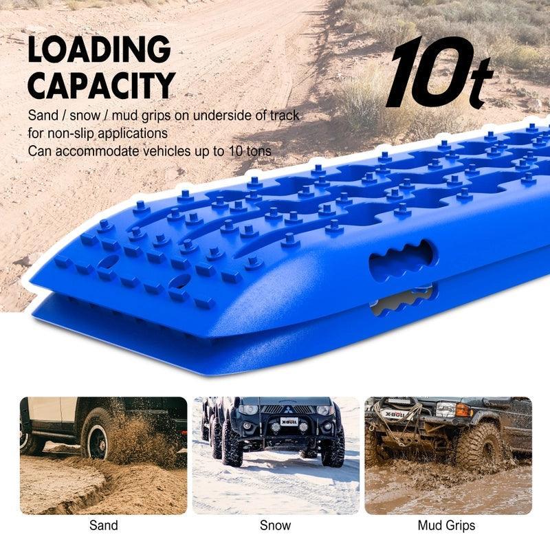 X-BULL Recovery tracks Sand Trucks Offroad With 4PCS Mounting Pins 4WDGen 2.0 - blue - John Cootes