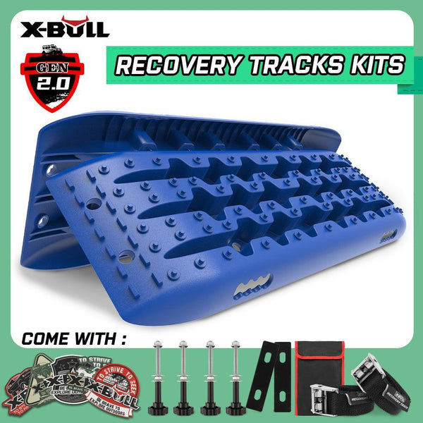 X-BULL Recovery tracks Sand Trucks Offroad With 4PCS Mounting Pins 4WDGen 2.0 - blue - John Cootes