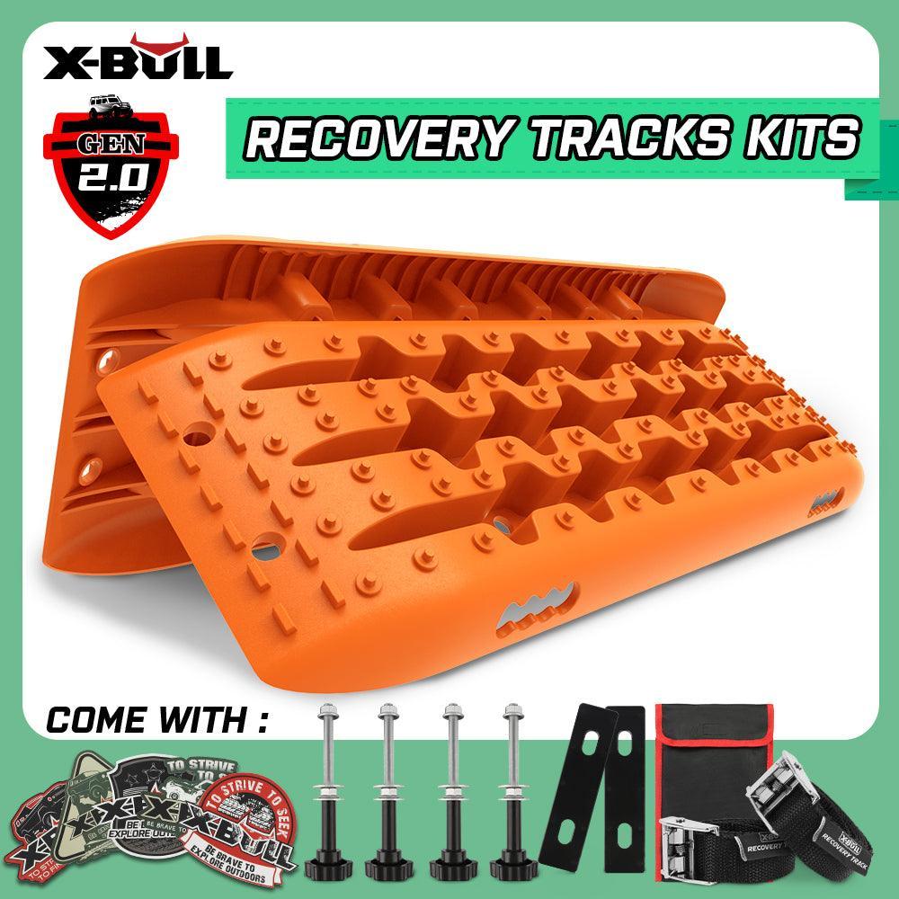 X-BULL Recovery tracks Sand Trucks Offroad With 4PCS Mounting Pins 4WDGen 2.0- Orange - John Cootes