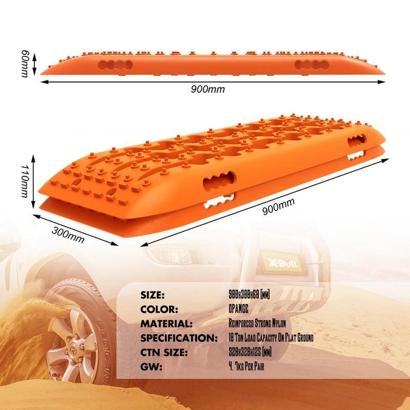 X-BULL Recovery tracks Sand Trucks Offroad With 4PCS Mounting Pins 4WDGen 2.0- Orange - John Cootes