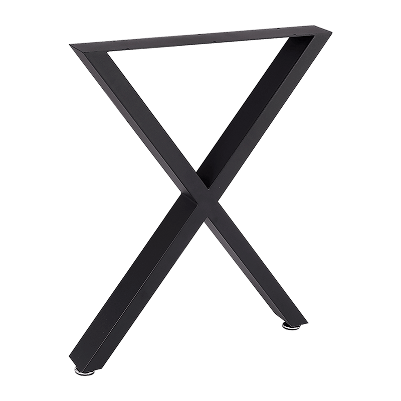 X-Shaped Table Bench Desk Legs Retro Industrial Design Fully Welded - Black - John Cootes