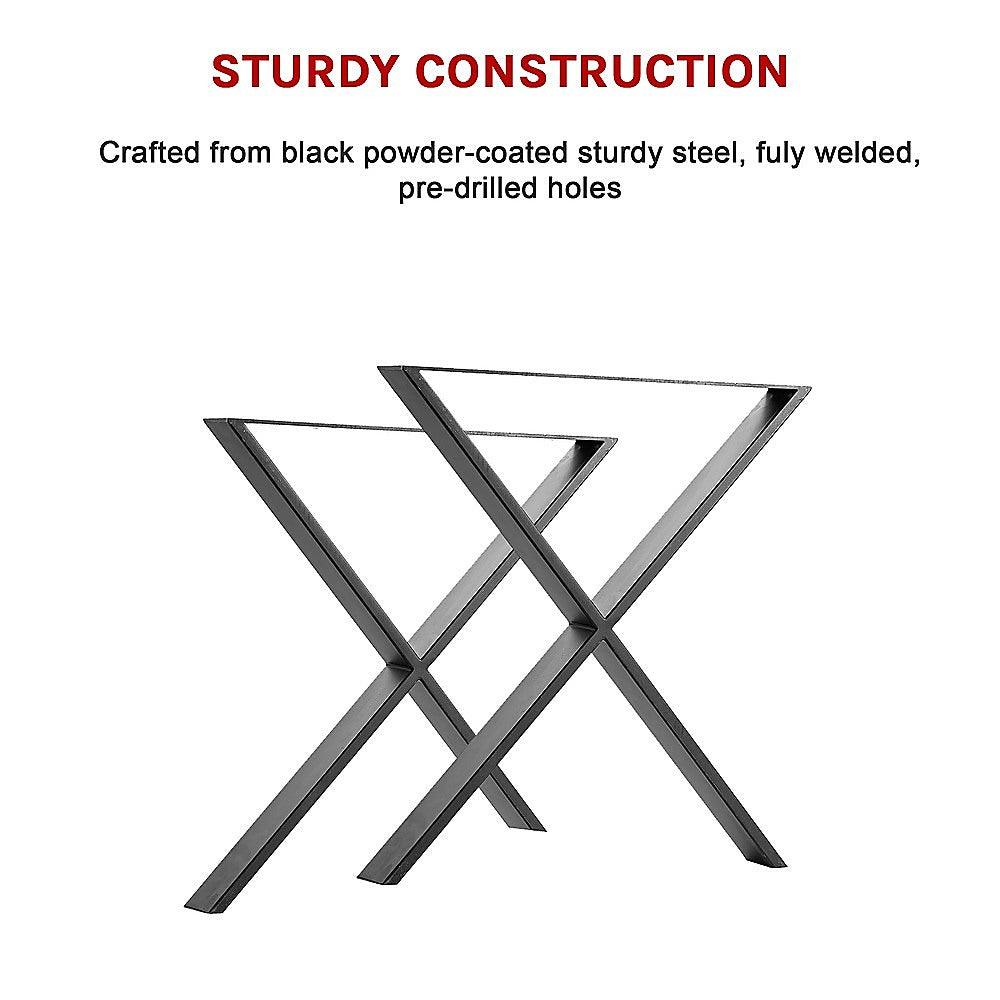 X Shaped Table Bench Desk Legs Retro Industrial Design Fully Welded - John Cootes