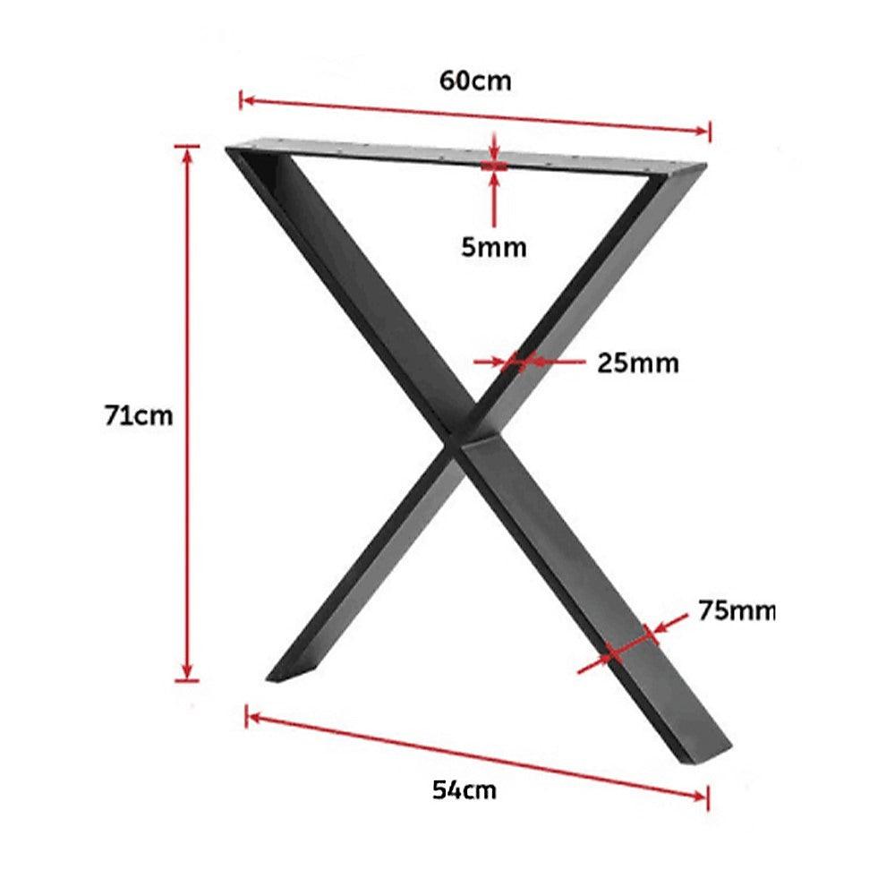 X Shaped Table Bench Desk Legs Retro Industrial Design Fully Welded - John Cootes