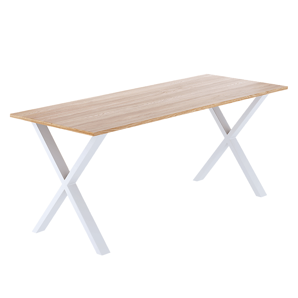 X-Shaped Table Bench Desk Legs Retro Industrial Design Fully Welded - White - John Cootes