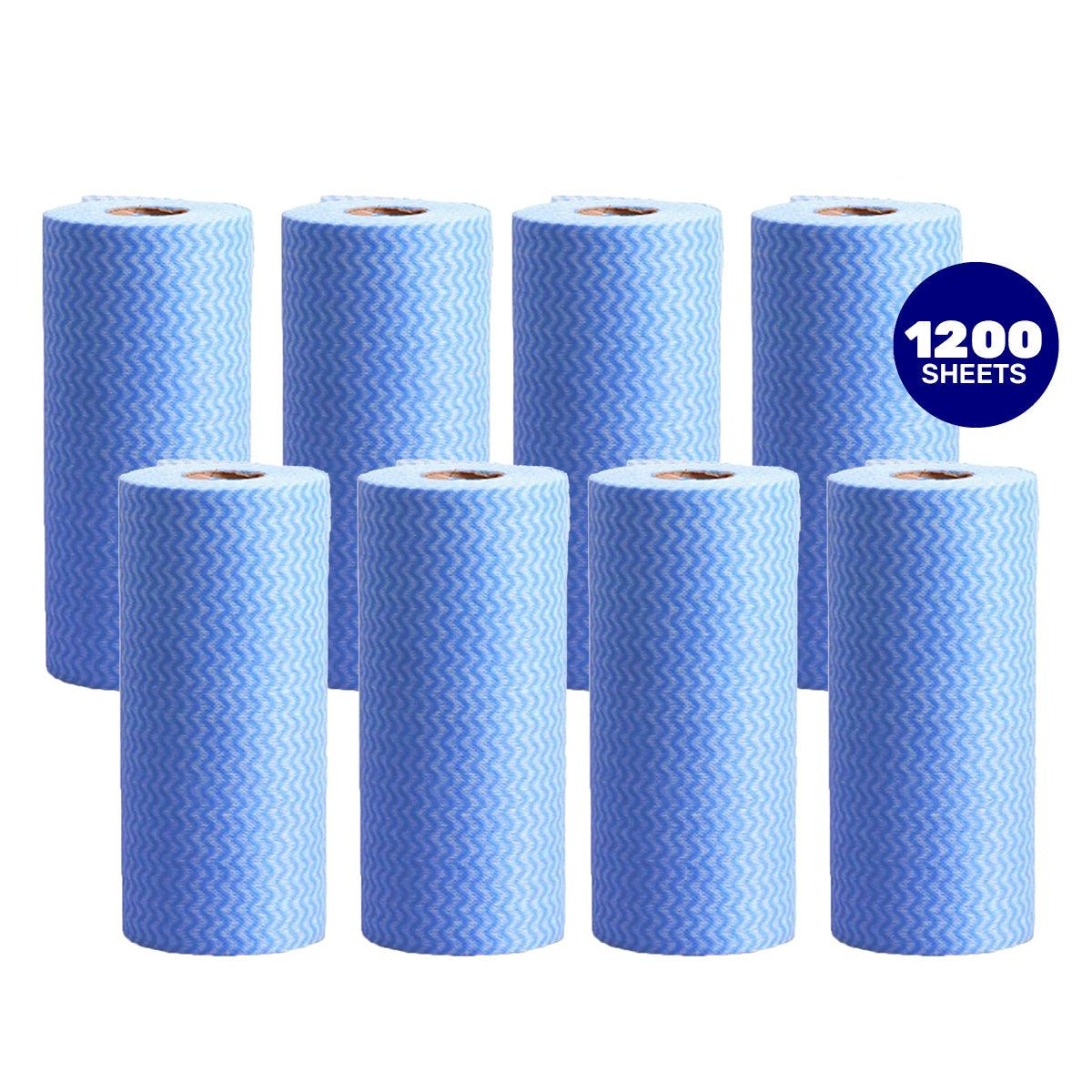 Xtra Kleen 1200PCE All Purpose Jumbo Washcloth Rolls Reusable 30 x 30cm - John Cootes