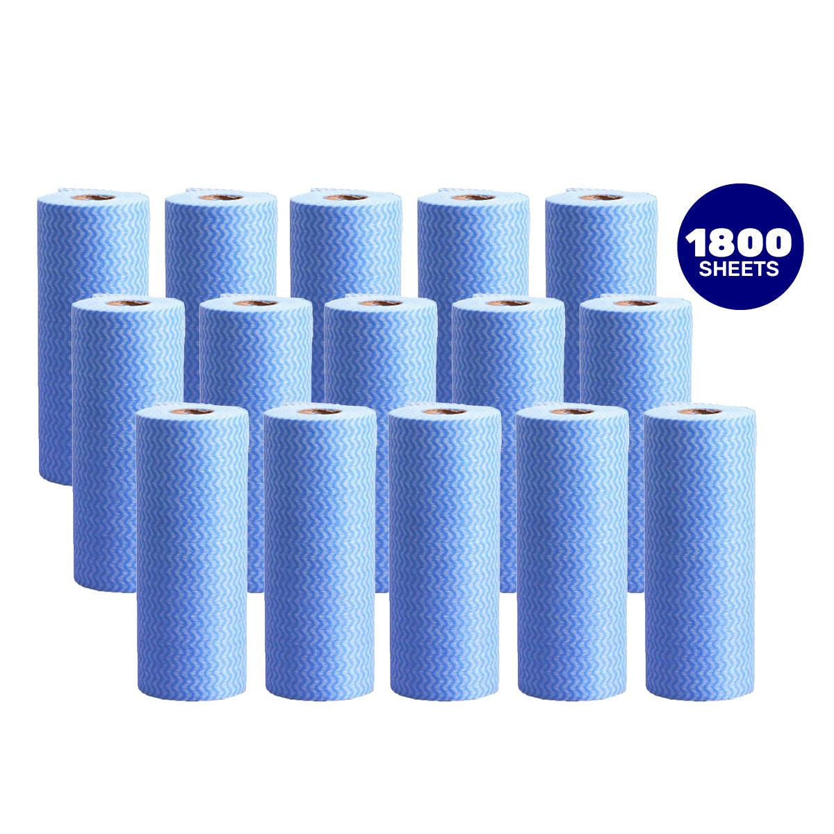 Xtra Kleen 1800PCE All Purpose Washcloth Rolls Reusable Non Abrasive 20 x 20cm - John Cootes