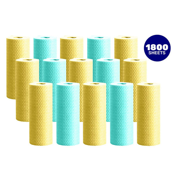 Xtra Kleen 1800PCE Scented All Purpose Washcloth Rolls Non Abrasive 20 x 20cm - John Cootes