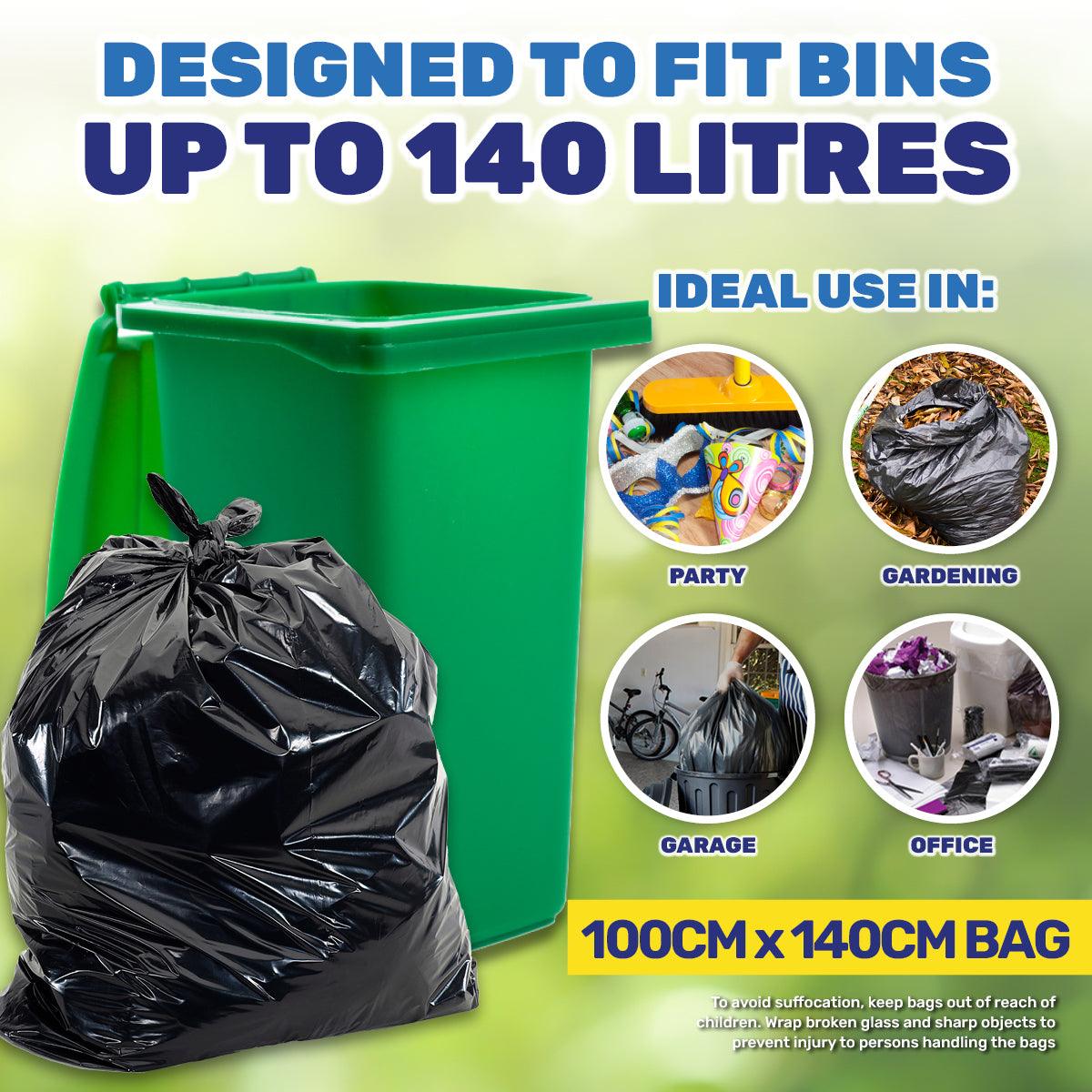 Xtra Kleen 240PCE 140L Garbage Bin Liners XL Tear & Leak Proof 100 x 140cm - John Cootes