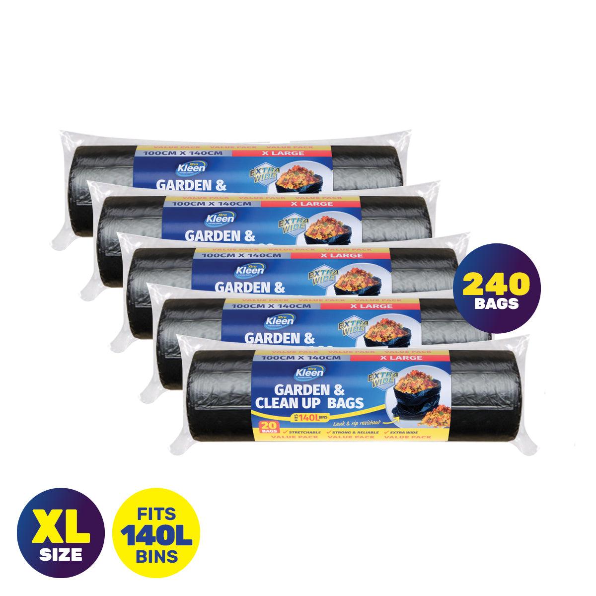 Xtra Kleen 240PCE 140L Garbage Bin Liners XL Tear & Leak Proof 100 x 140cm - John Cootes